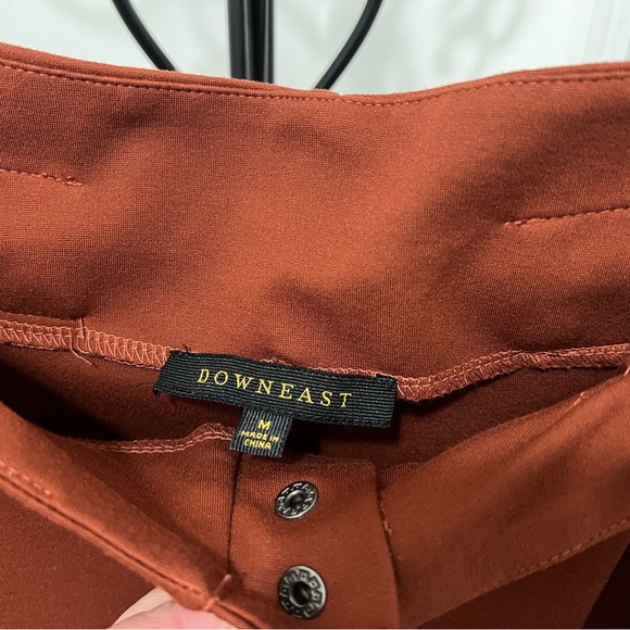 DownEast Women's Rust Paperbag Waist Pants. #013 - Picture 7 of 11